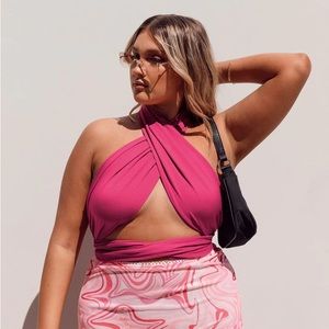 Princess Polly Midnight Multi Way Top – Pink | Size US 2 | NWT